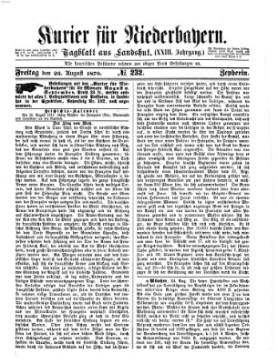 Kurier für Niederbayern Freitag 26. August 1870