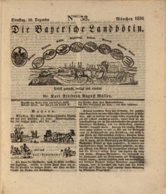 Bayerische Landbötin Dienstag 28. Dezember 1830