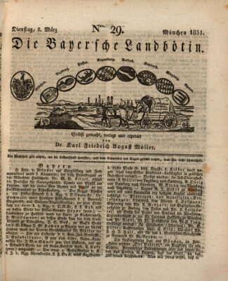 Bayerische Landbötin Dienstag 8. März 1831