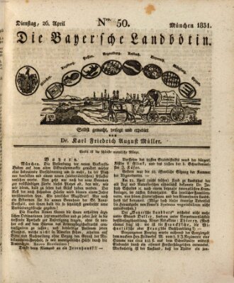 Bayerische Landbötin Dienstag 26. April 1831