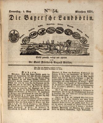 Bayerische Landbötin Donnerstag 5. Mai 1831