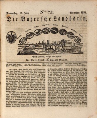 Bayerische Landbötin Donnerstag 23. Juni 1831