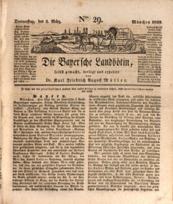 Bayerische Landbötin Donnerstag 8. März 1832
