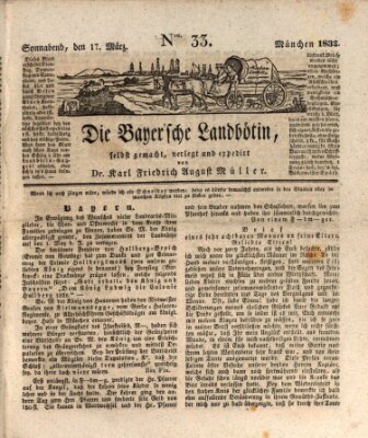 Bayerische Landbötin Samstag 17. März 1832