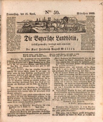 Bayerische Landbötin Donnerstag 26. April 1832