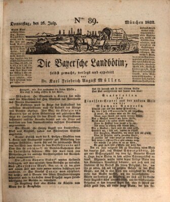 Bayerische Landbötin Donnerstag 26. Juli 1832