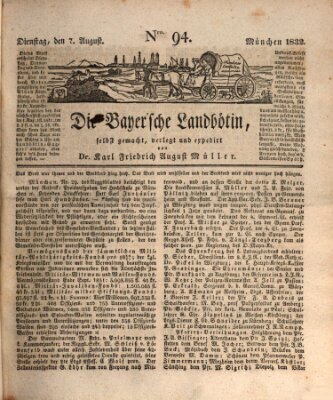 Bayerische Landbötin Dienstag 7. August 1832