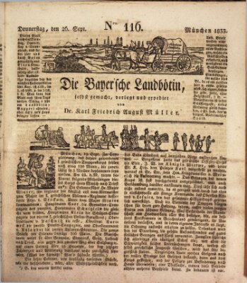 Bayerische Landbötin Donnerstag 26. September 1833