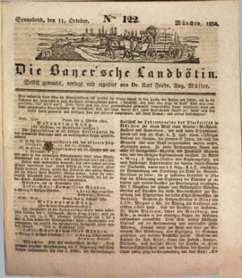 Bayerische Landbötin Samstag 11. Oktober 1834