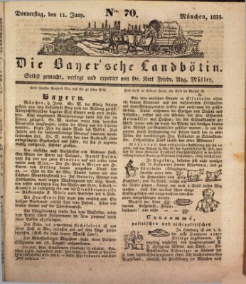 Bayerische Landbötin Donnerstag 11. Juni 1835