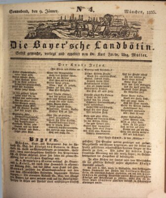 Bayerische Landbötin Samstag 9. Januar 1836