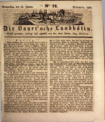Bayerische Landbötin Donnerstag 28. Januar 1836