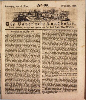Bayerische Landbötin Donnerstag 26. Mai 1836