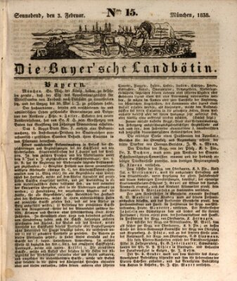 Bayerische Landbötin Samstag 3. Februar 1838