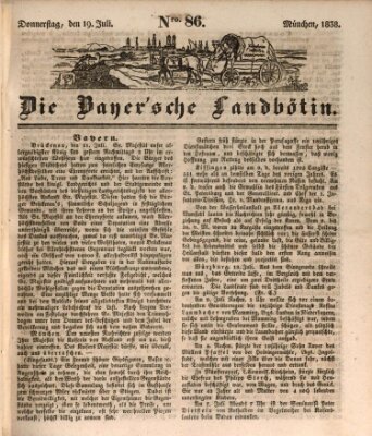 Bayerische Landbötin Donnerstag 19. Juli 1838