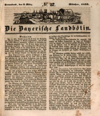 Bayerische Landbötin Samstag 2. März 1839
