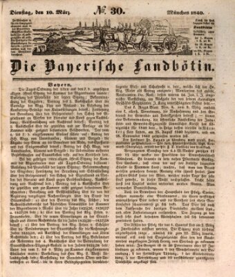 Bayerische Landbötin Dienstag 10. März 1840