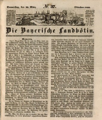 Bayerische Landbötin Donnerstag 26. März 1840