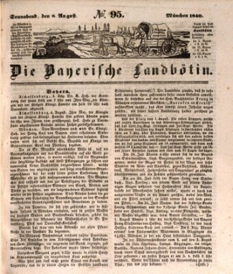Bayerische Landbötin Samstag 8. August 1840