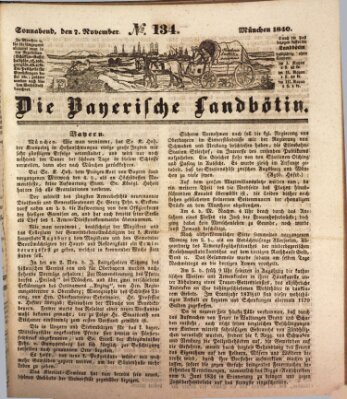 Bayerische Landbötin Samstag 7. November 1840