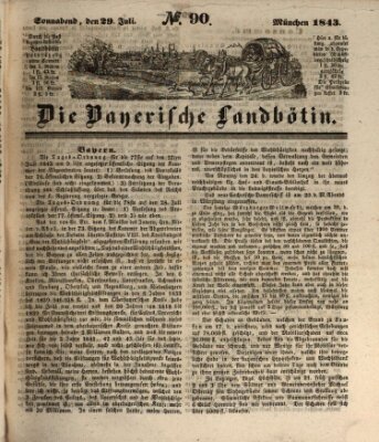 Bayerische Landbötin Samstag 29. Juli 1843