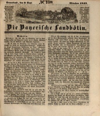 Bayerische Landbötin Samstag 9. September 1843