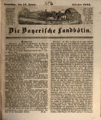 Bayerische Landbötin Donnerstag 11. Januar 1844