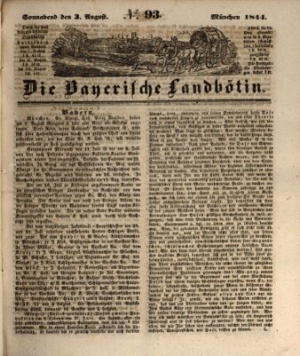 Bayerische Landbötin Samstag 3. August 1844
