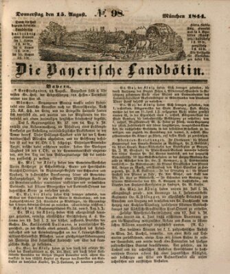 Bayerische Landbötin Donnerstag 15. August 1844