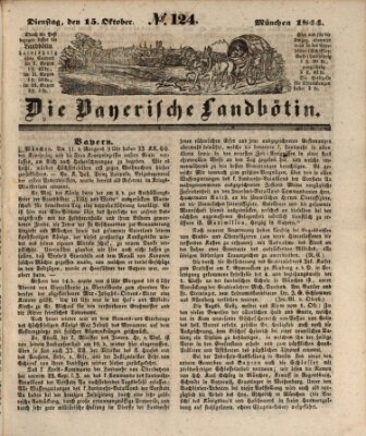 Bayerische Landbötin Dienstag 15. Oktober 1844