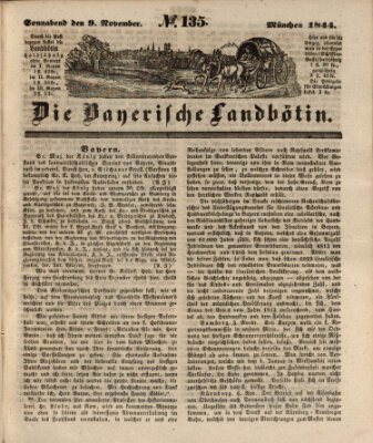 Bayerische Landbötin Samstag 9. November 1844
