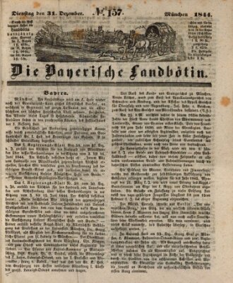Bayerische Landbötin Dienstag 31. Dezember 1844