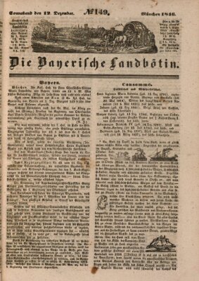 Bayerische Landbötin Samstag 12. Dezember 1846