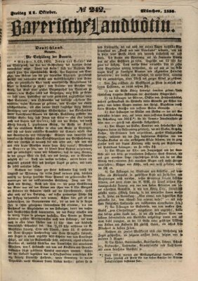 Bayerische Landbötin Freitag 11. Oktober 1850