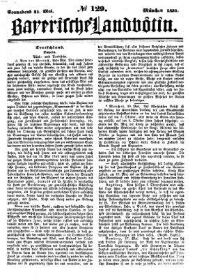 Bayerische Landbötin Samstag 31. Mai 1851