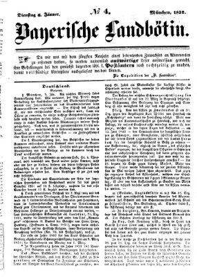 Bayerische Landbötin Dienstag 6. Januar 1852