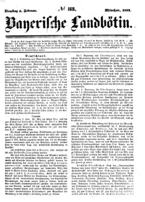 Bayerische Landbötin Dienstag 8. Februar 1853