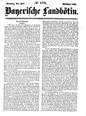 Bayerische Landbötin Sonntag 24. Juli 1853