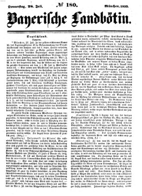 Bayerische Landbötin Donnerstag 28. Juli 1853