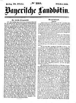 Bayerische Landbötin Freitag 28. Oktober 1853