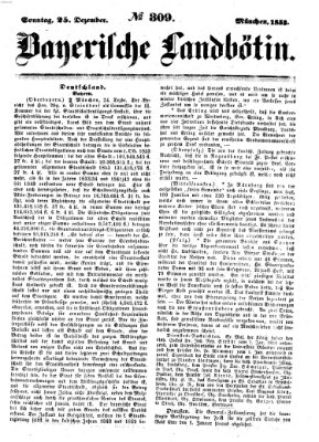Bayerische Landbötin Sonntag 25. Dezember 1853