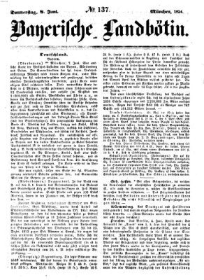Bayerische Landbötin Donnerstag 8. Juni 1854