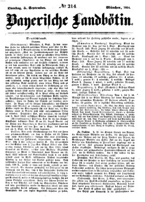 Bayerische Landbötin Dienstag 5. September 1854