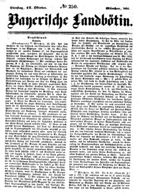 Bayerische Landbötin Dienstag 17. Oktober 1854