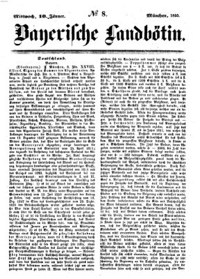 Bayerische Landbötin Mittwoch 10. Januar 1855