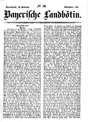 Bayerische Landbötin Samstag 3. Februar 1855
