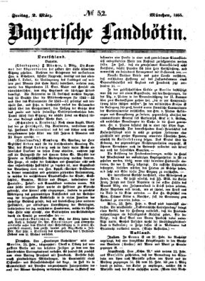 Bayerische Landbötin Freitag 2. März 1855