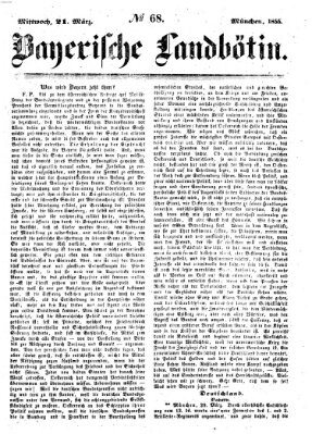 Bayerische Landbötin Mittwoch 21. März 1855