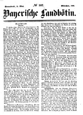 Bayerische Landbötin Samstag 5. Mai 1855