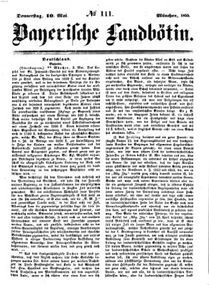 Bayerische Landbötin Donnerstag 10. Mai 1855